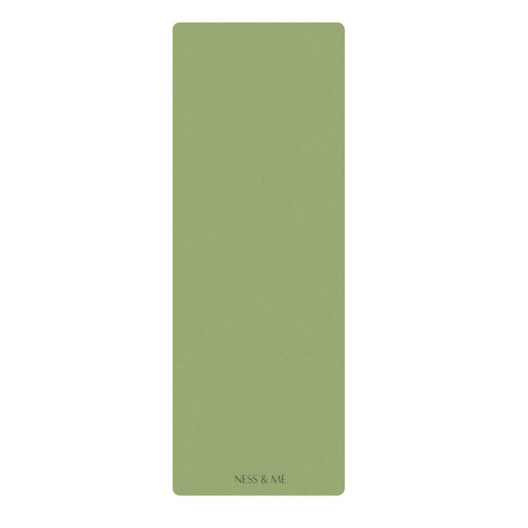 PU Yoga Mat 4mm - Matcha Green (+ Free Carry Strap)